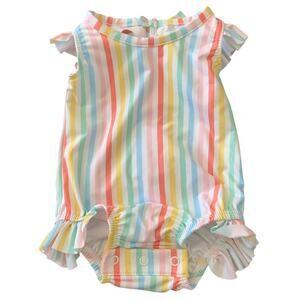 Lullaby Set Striped one piece bathing suit NWT size 3mo